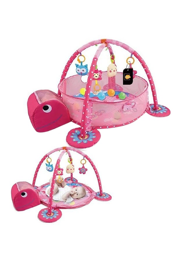 كيدل بساط أرضي للأنشطة الرياضية لزحف الأطفال الرضع مع ألعاب معلقة وكريات 3 في 1 95x70x50سم - Image 1