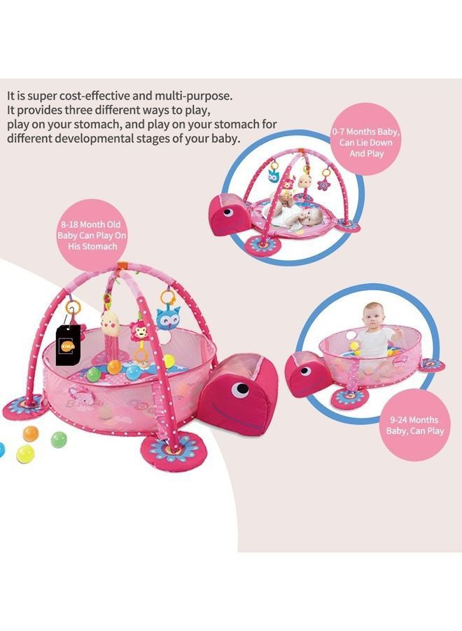 كيدل بساط أرضي للأنشطة الرياضية لزحف الأطفال الرضع مع ألعاب معلقة وكريات 3 في 1 95x70x50سم - Image 5