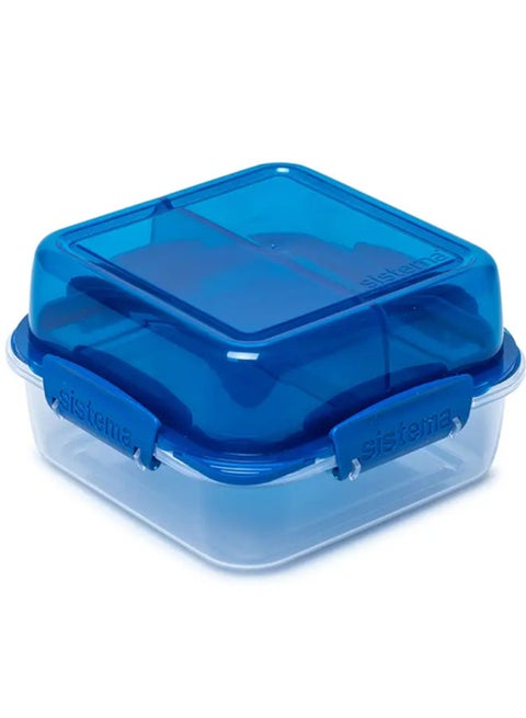 علبة غداء بينتو أزرق