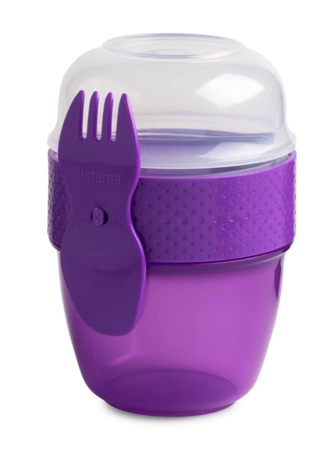 sistema Two Side Snack Capsule To Go Container Purple - Image 1