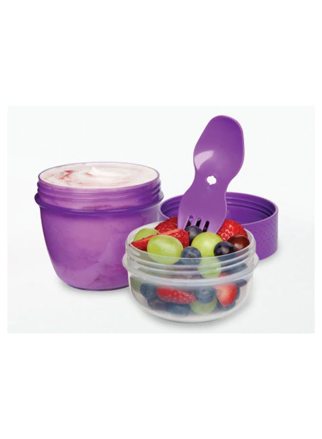 sistema Two Side Snack Capsule To Go Container Purple - Image 2