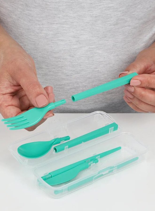 sistema 5-Piece To Go Cutlery Set Blue  - Image 4