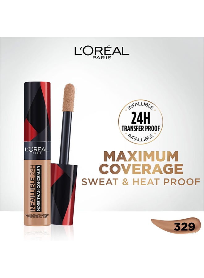 L'OREAL PARIS Infaillible More Than Concealer - Waterproof, Full Coverage 329 Cashew 