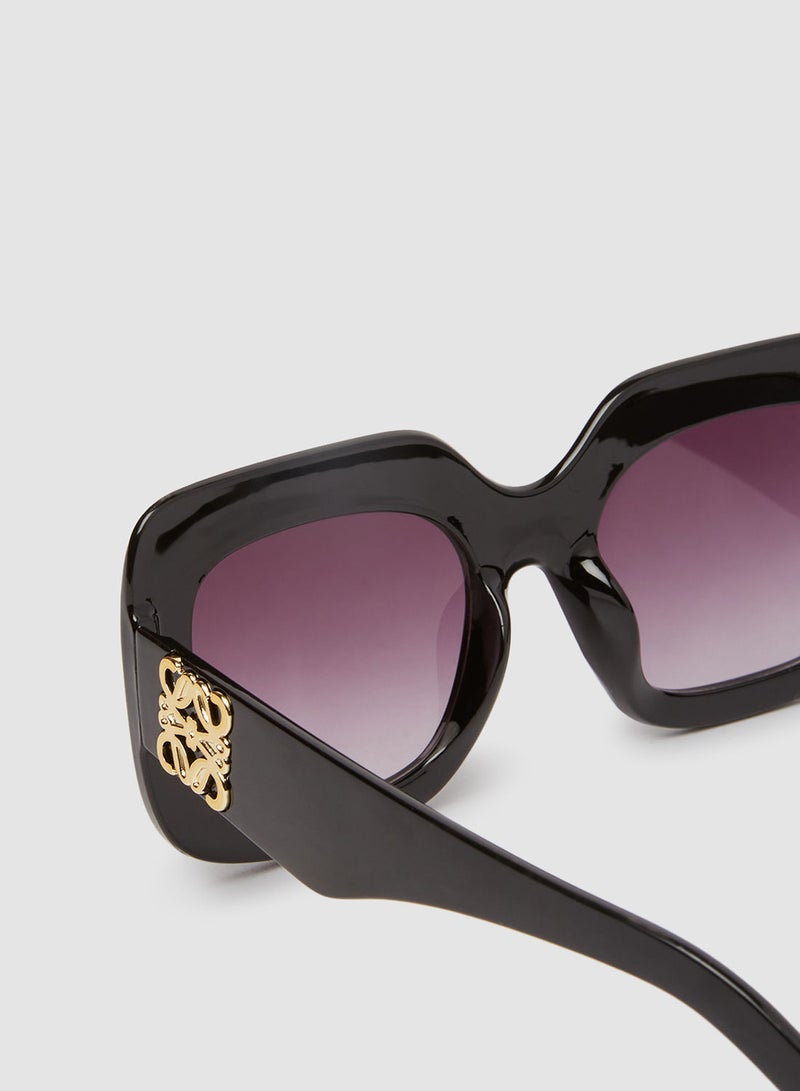 Women's Sunglass With Durable Frame Lens Color Grey Frame Color Black - Image 2