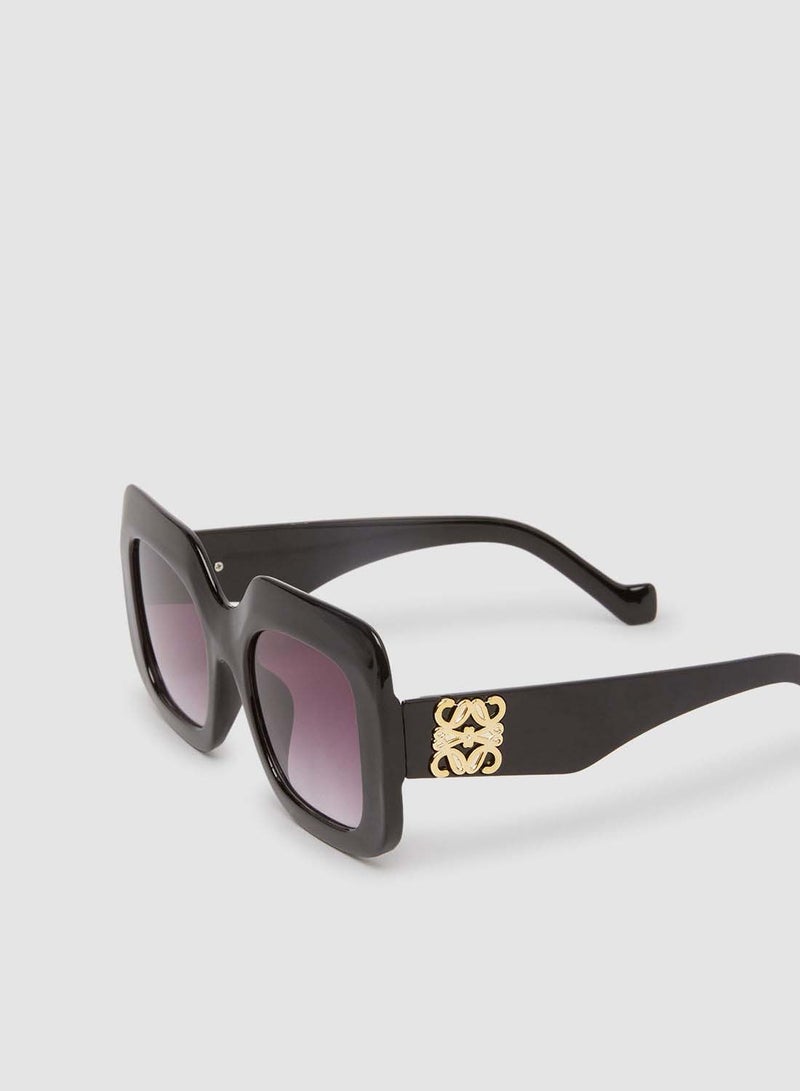 Women's Sunglass With Durable Frame Lens Color Grey Frame Color Black - Image 3