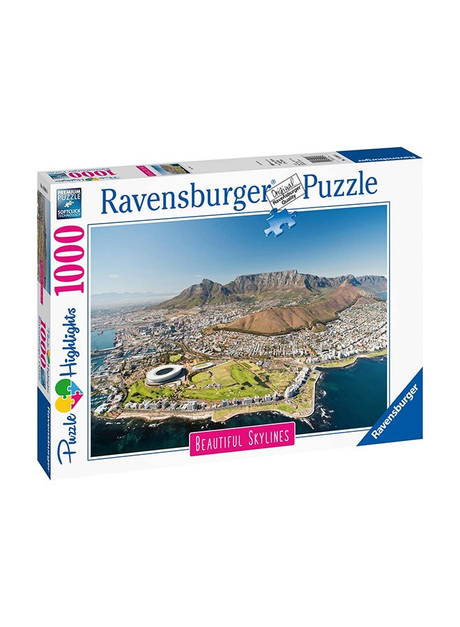 Ravensburger Cape Town 1000‑Piece Jigsaw Puzzle – 70×50 cm Premium Soft‑Click Fit & Anti‑Glare Linen‑Textured Paper for Ages 14+ – Captivating Cape Town Skyline & Table Mountain | 14084‑8 37.3x5.5cm - Image 2