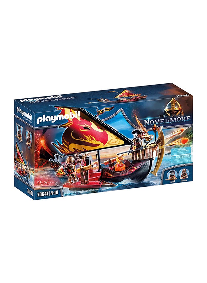 بلاي موبيل مجموعة ألعاب Burnham Raiders Fire Ship Dino - Image 1