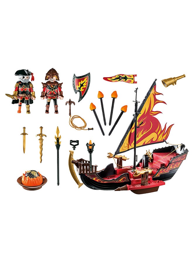 بلاي موبيل مجموعة ألعاب Burnham Raiders Fire Ship Dino - Image 2