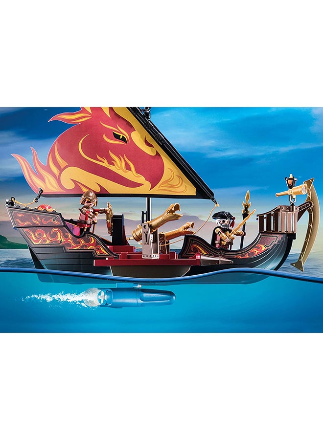 بلاي موبيل مجموعة ألعاب Burnham Raiders Fire Ship Dino - Image 4