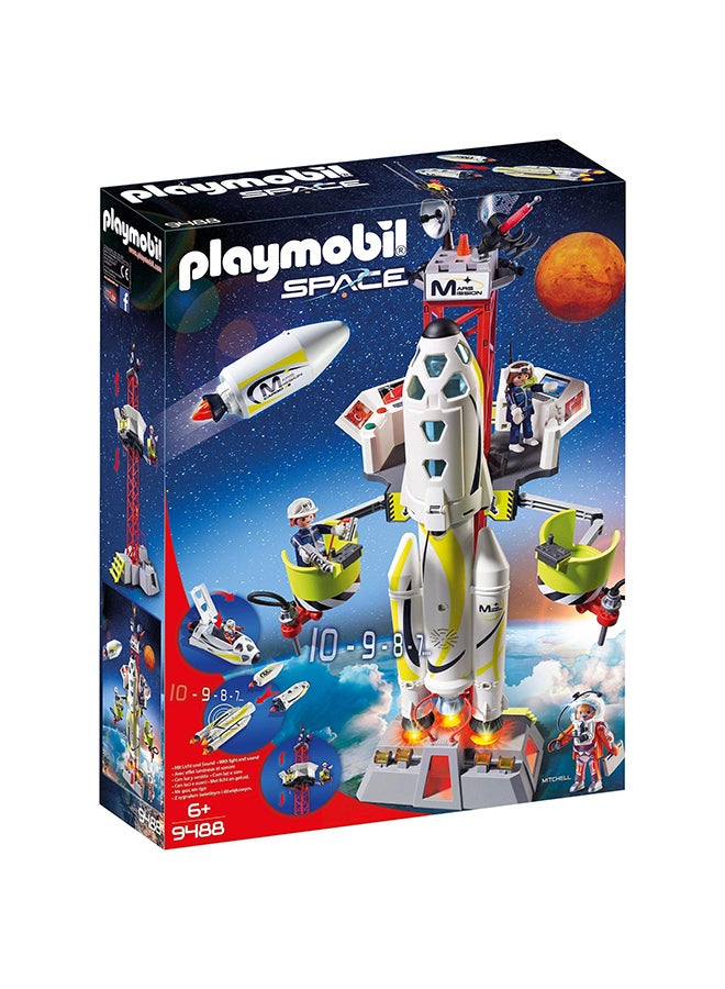 Playmobil - Space Mission Rocket With Launch Site Toy, Multi Colour Playset 5+ Years - Image 1