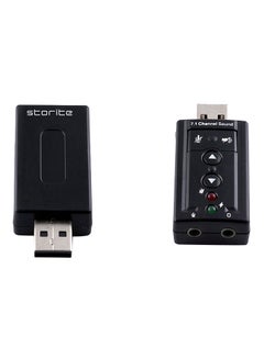 7.1 Channel USB External Sound Card Audio Adapter Black