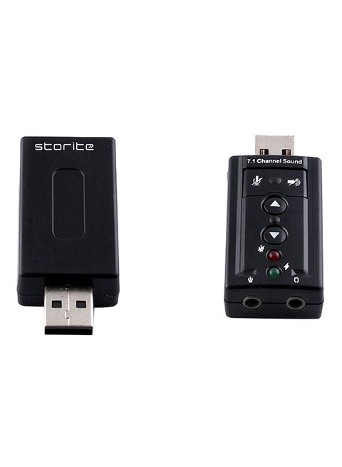 7.1 Channel USB External Sound Card Audio Adapter Black