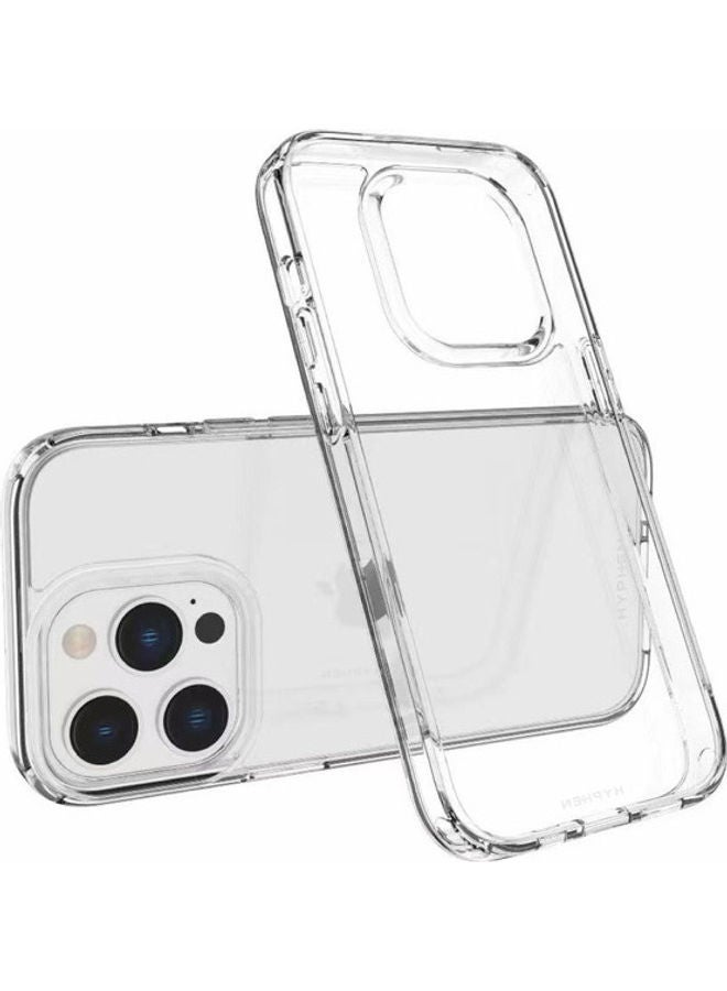 هايفن غطاء حماية آير صلب وشفاف - مصنوع من البولي يوريثان الحراري اللين بتصميم مرن وممتص للصدمات يدعم الشحن اللاسلكي ومزود بقبضة محسنة ومقاومة للانزلاق متوافق مع آيفون 14 برو مقاس 6.1 بوصة شفاف - Image 2