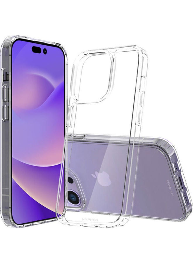 هايفن غطاء حماية آير صلب وشفاف - مصنوع من البولي يوريثان الحراري اللين بتصميم مرن وممتص للصدمات يدعم الشحن اللاسلكي ومزود بقبضة محسنة ومقاومة للانزلاق متوافق مع آيفون 14 برو مقاس 6.1 بوصة شفاف - Image 3