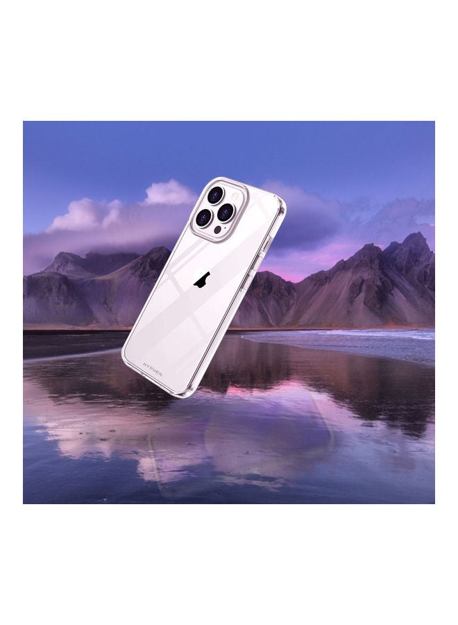 هايفن غطاء حماية آير صلب وشفاف - مصنوع من البولي يوريثان الحراري اللين بتصميم مرن وممتص للصدمات يدعم الشحن اللاسلكي ومزود بقبضة محسنة ومقاومة للانزلاق متوافق مع آيفون 14 برو مقاس 6.1 بوصة شفاف - Image 5