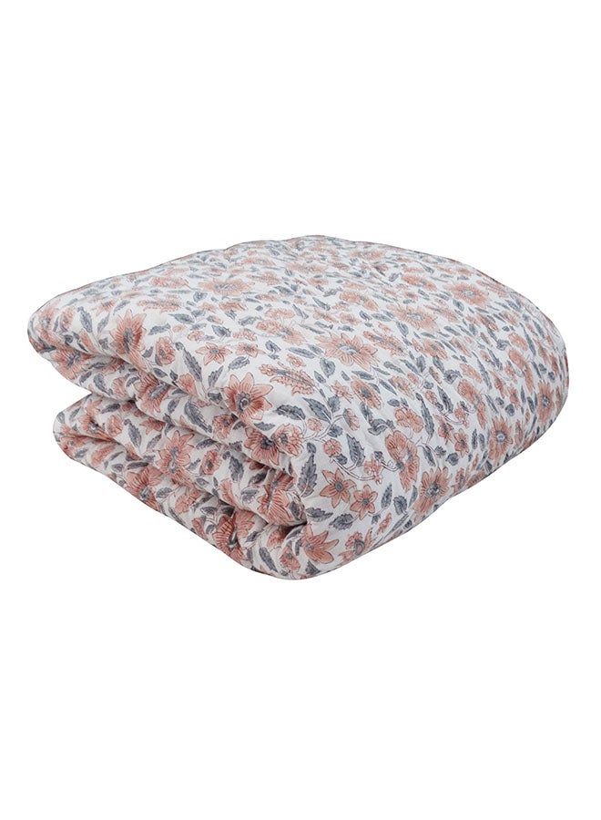 Noon East - Soft Velvet Quilt Duvet - Comforter - For King Size Mattress - 100% Cotton Microfiber With 200 GSM Rose Printed 240 x 220cm - Image 1