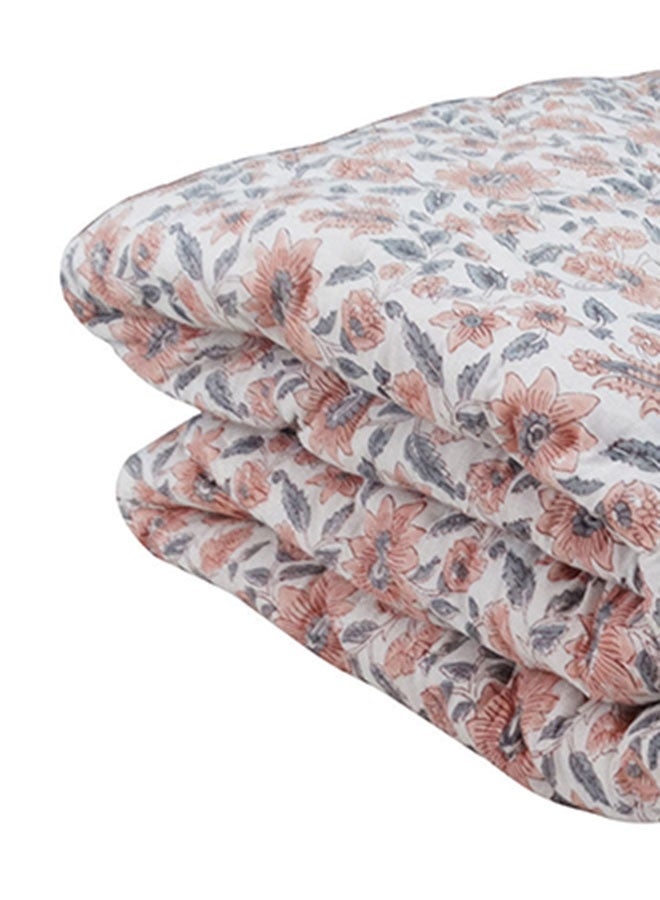 Noon East - Soft Velvet Quilt Duvet - Comforter - For King Size Mattress - 100% Cotton Microfiber With 200 GSM Rose Printed 240 x 220cm - Image 1
