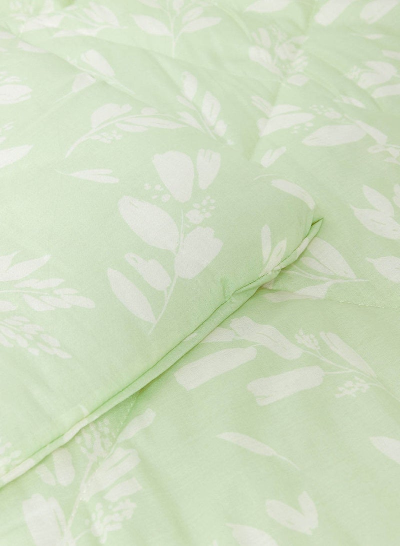 Amal Comforter Set With Pillow Cover 50X75 Cm, Comforter 260X240 Cm - For King/Super King Size Mattress - 100% Cotton Percale - Sleep Well Lightweight And Warm Bed Linen Cotton Light Green  - Image 5