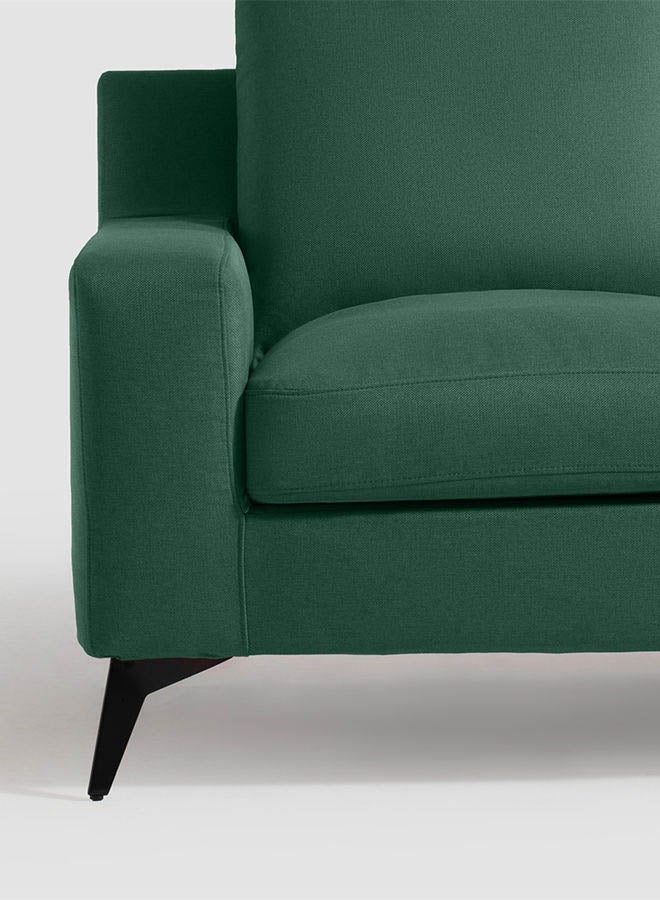 سويتش - أريكة مريحة بعدد 2 مقاعد وظهر منجَّد ومصنوعة من الخشب مقاس 153 × 82 × 82 سم، لون أخضر مزرق أخضر يشم 153 X 82 X 82سم - Image 1