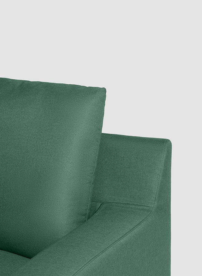 سويتش - أريكة مريحة بعدد 2 مقاعد وظهر منجَّد ومصنوعة من الخشب مقاس 153 × 82 × 82 سم، لون أخضر مزرق أخضر يشم 153 X 82 X 82سم - Image 1