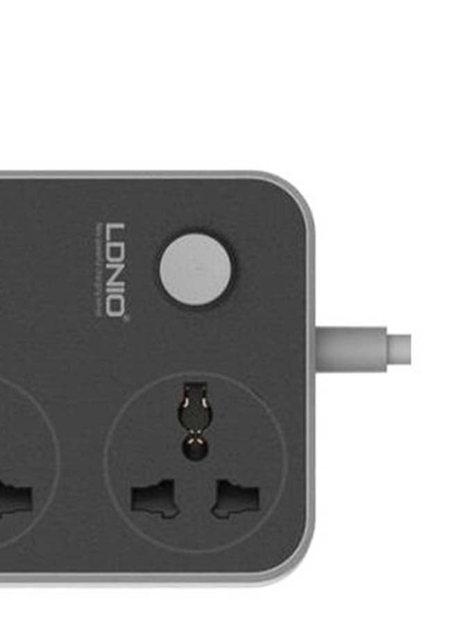 بورودو - منصة شحن ب 6 منافذ USB مع 3 مقابس طاقة أسود - Image 1