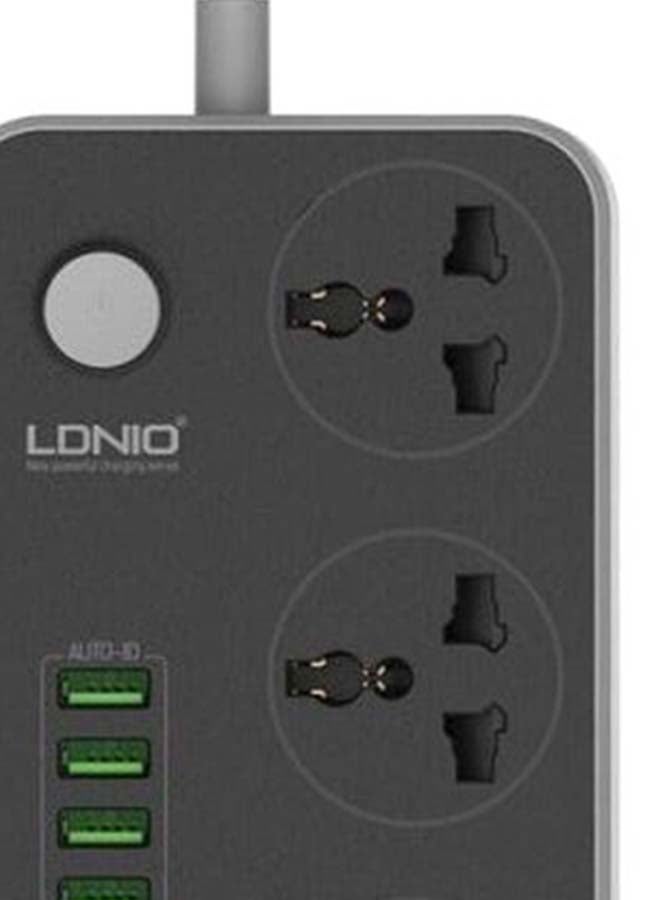بورودو - منصة شحن ب 6 منافذ USB مع 3 مقابس طاقة أسود - Image 1