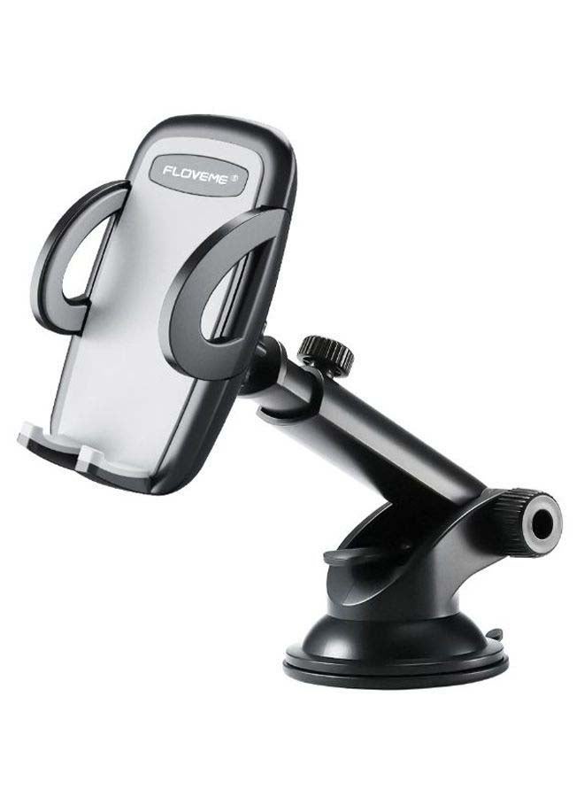 FLOVEME Windshield Car Dashboard Phone Holder Stand Silver/Grey - Image 1
