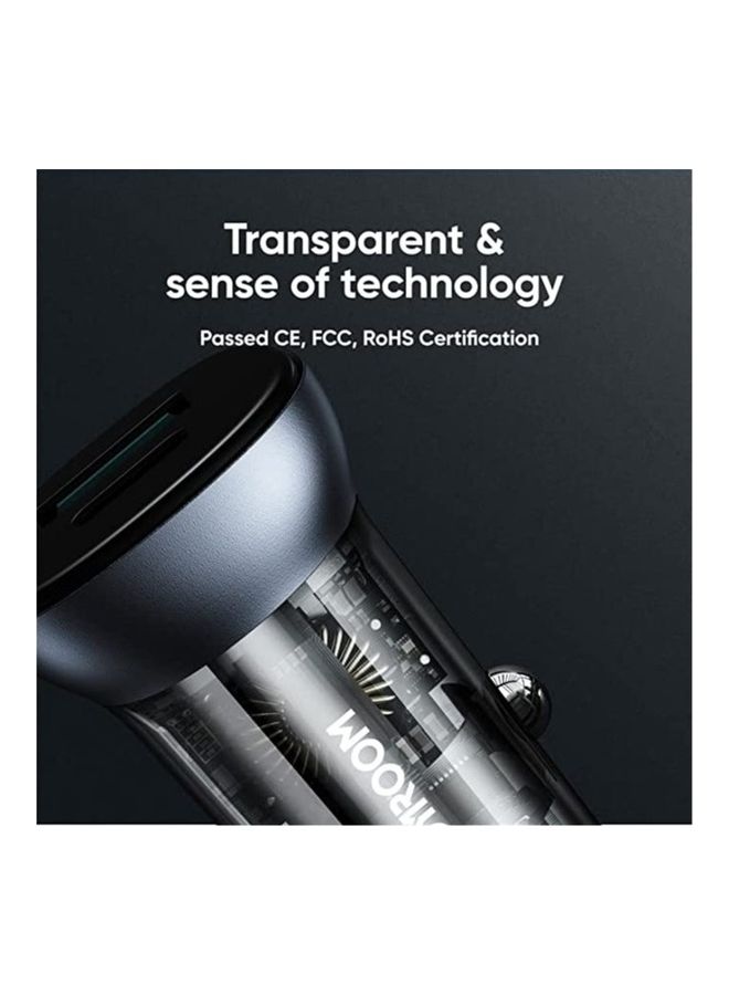 C-A42 2-Port Car Charger PD38W/QC3.0 Black