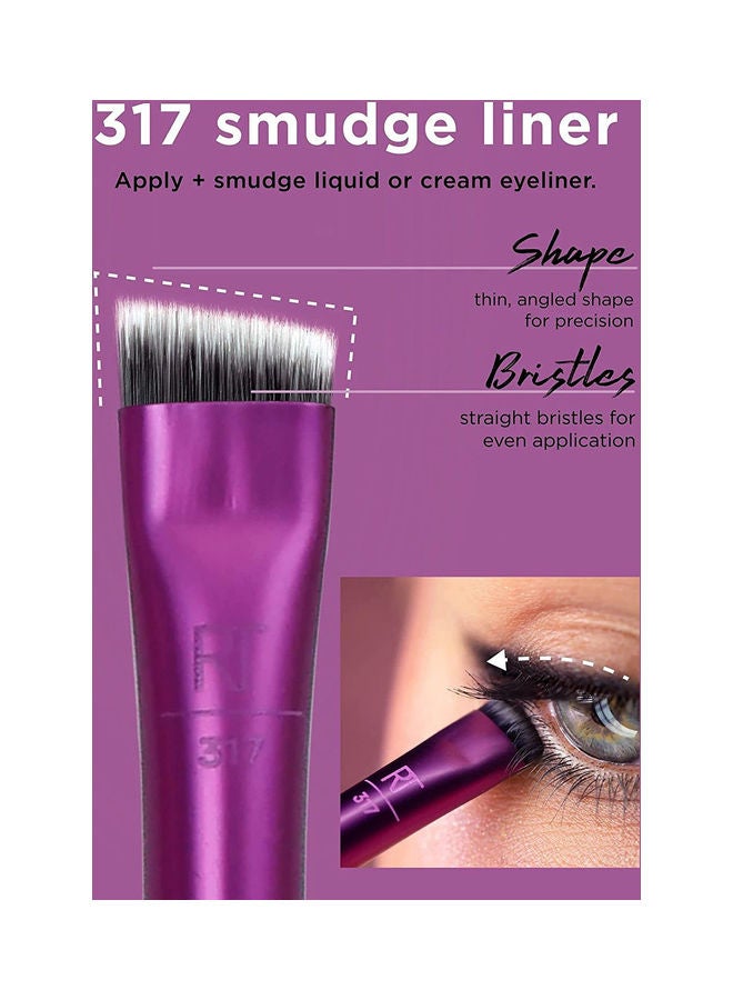 REAL TECHNIQUES - Artist Essential Makeup Brush Set,Includes Eye Liner And Foundation Brush,Set Of 5 With Miracle Complexion Sponge (Pack Of 4) Multicolour - Image 1