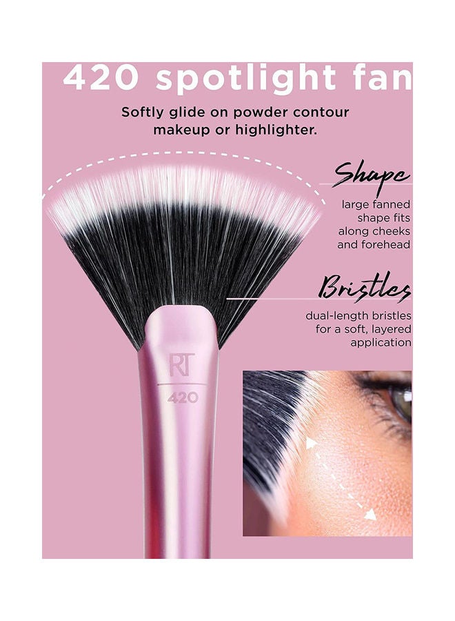 REAL TECHNIQUES - Artist Essential Makeup Brush Set,Includes Eye Liner And Foundation Brush,Set Of 5 With Miracle Complexion Sponge (Pack Of 4) Multicolour - Image 1