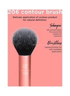REAL TECHNIQUES Flawless Base Brush Set With Ultra Plush Custom Cut Synthetic Bristles And Extended Aluminum Ferrules With Miracle Powder Sponge For Setting Powder Multicolour  - Image 5