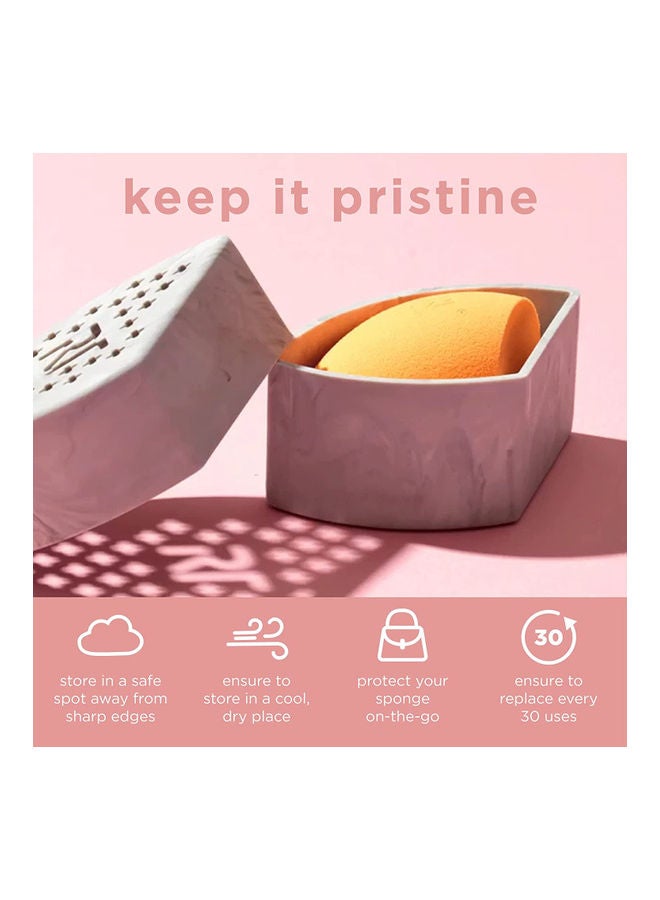 REAL TECHNIQUES - Instapop Face Brush,Instapop Cheek Brush and Blend, Define Dual Ended Makeup Brush with Miracle Complexion Sponge and Beauty Sponge For Makeup Blending & Foundation Application Multicolour - Image 1