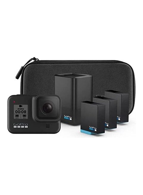 Hero 8 Black Action Camera With Dual Battery & Bonus Battery Includes 3 Total Batteries