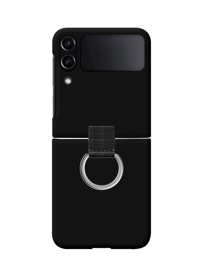 مارجون غطاء حماية بتصميم قابل للطي بحامل حلقي معدني لهاتف سامسونج جالاكسي Z فليب 4 مقاس 6.7 بوصات لون أسود - Image 1