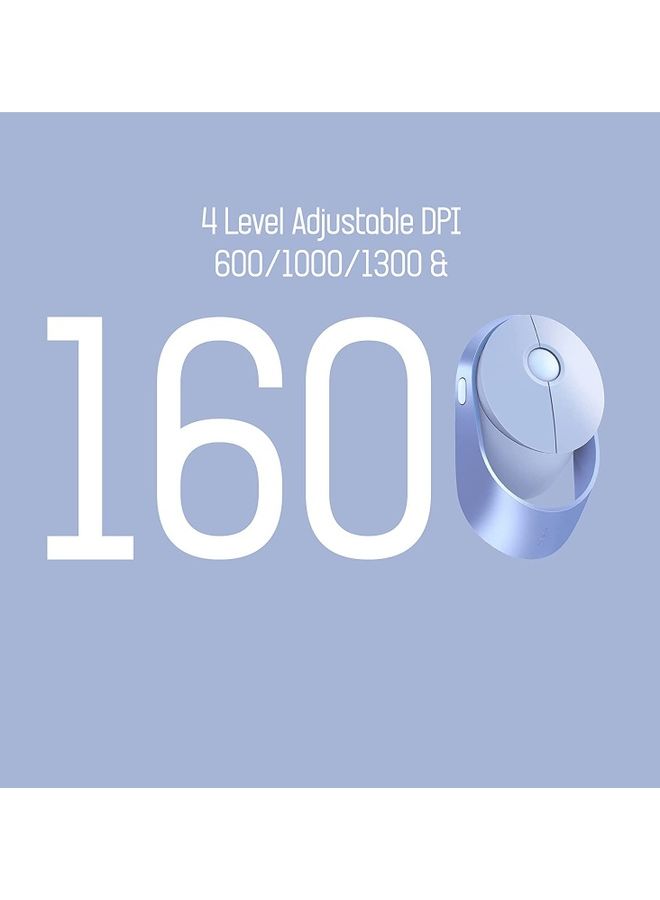 Ralemo AIR 1 Wireless Mouse with Multi-Device Technology (Bluetooth) & 1600 Adjustable DPI Button for Optical Tracking, Compatible with Windows / Chromebook / PC / Laptop Purple