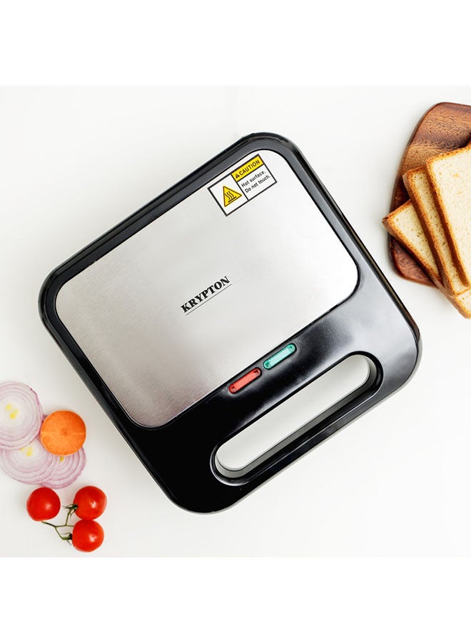 KRYPTON 3-in-1 Multi Snacks Maker With Detachable Plates 850 W KNSM6300 Silver/Black  - Image 3