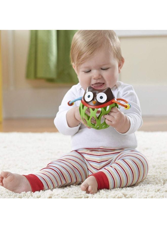 Skip Hop Explore And More Roll Around Rattle Owl- Red/White/Black, 303100-CNSZP 6.5x3.5x4.75cm - Image 1