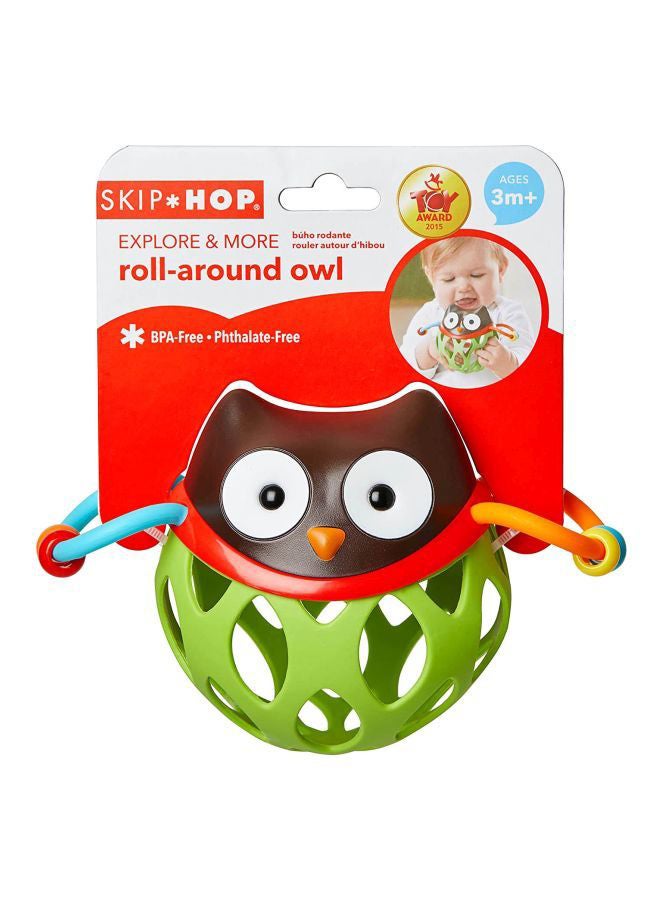 Skip Hop Explore And More Roll Around Rattle Owl- Red/White/Black, 303100-CNSZP 6.5x3.5x4.75cm - Image 2