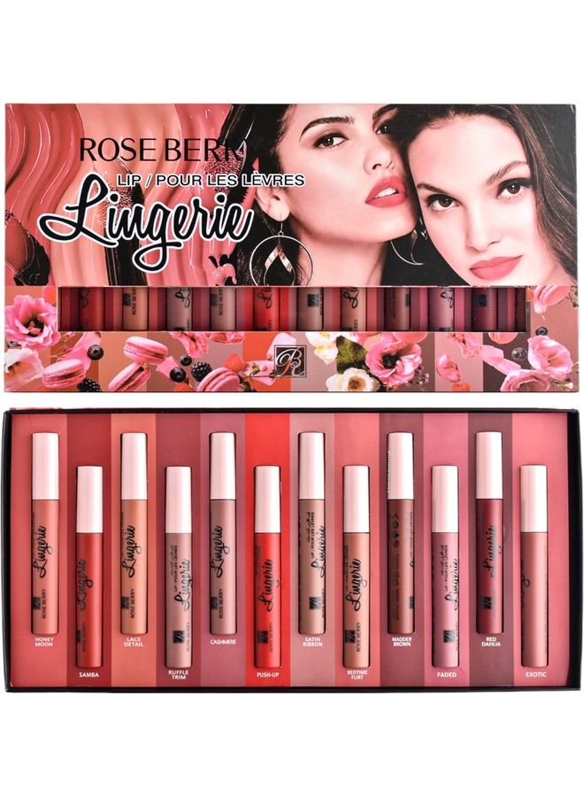 ROSE BERRY 12-Piece Lip Set Multicolour - Image 1