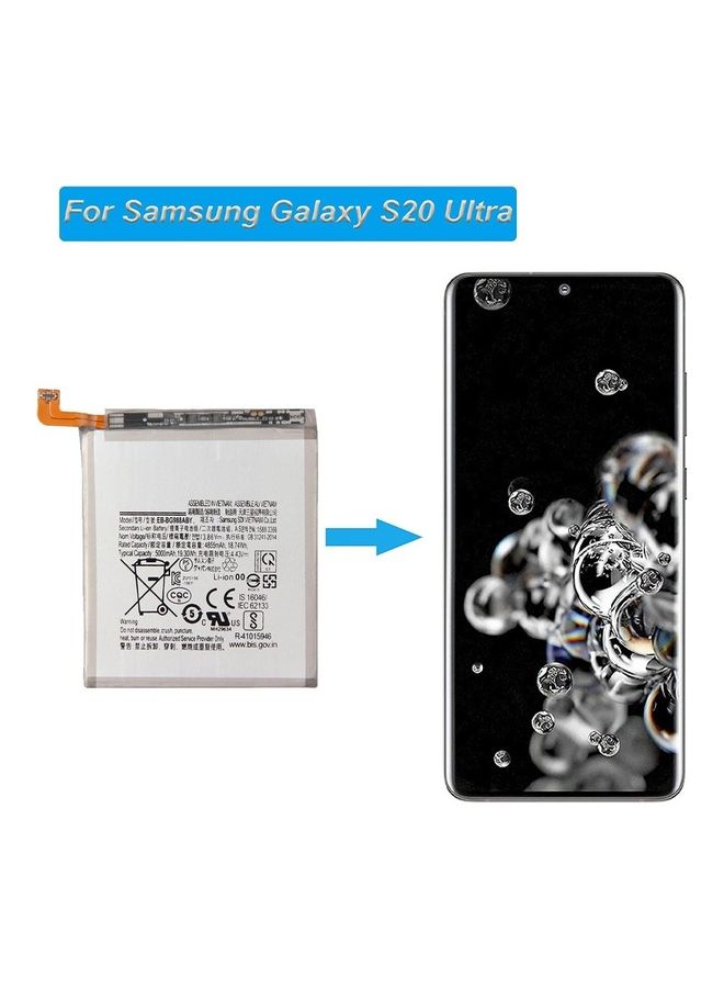 MARGOUN - 5000.0 mAh Samsung Galaxy S20 Ultra Replacement Battery Rechargeable Lithium Ion Internal Battery Pack Multicolour - Image 1