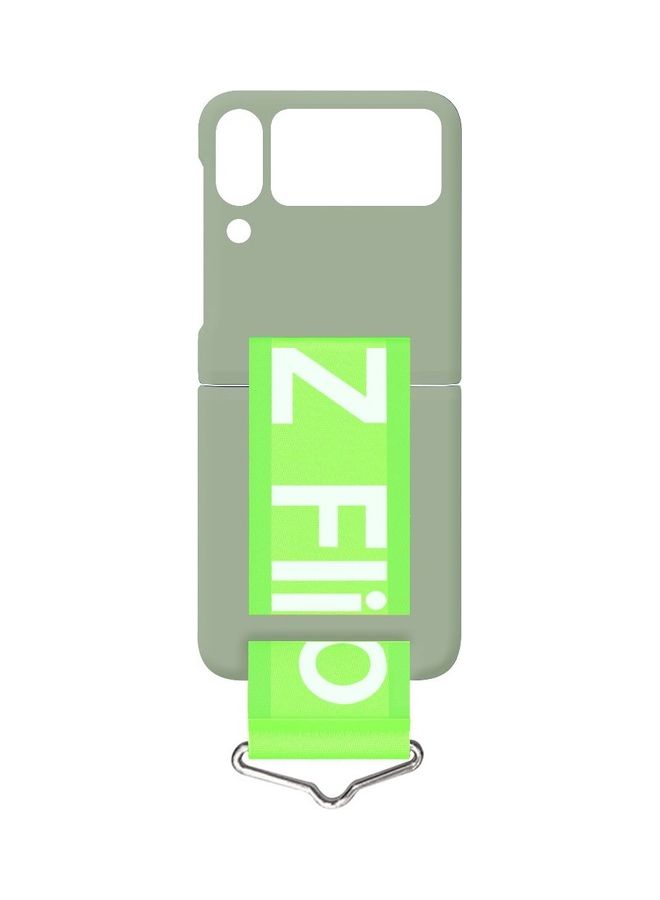 مارجون غطاء حماية قابل للطي من السيليكون ومزود بشريط للحمل على معصم اليد متوافق مع هاتف سامسونج جالاكسي Z فليب 4 مقاس 6.7 بوصات أخضر - Image 4