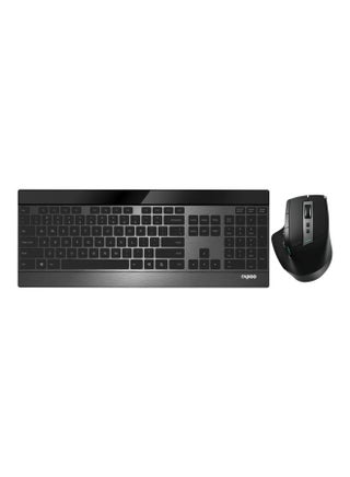 9900M Multi Mode Wireless Keyboard and Mouse Rechargeable Combo (Bluetooth 3.0/4.0/2.4G), Connect Up to 4 Devices Black - v1661754941/N53345908A_1