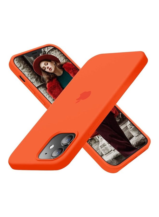 MARGOUN 3Pack for iPhone 12 Pro and iPhone 12 Silicone Case Soft Slim Liquid Gel Silicone Shockproof Phone Cover Microfiber Lining Full Body Protection 6.1 inch Orange/Slate Blue/White - Image 2