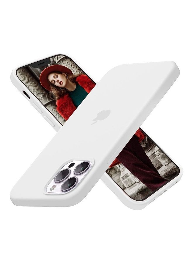 MARGOUN 3Pack for iPhone 12 Pro and iPhone 12 Silicone Case Soft Slim Liquid Gel Silicone Shockproof Phone Cover Microfiber Lining Full Body Protection 6.1 inch Orange/Slate Blue/White - Image 4