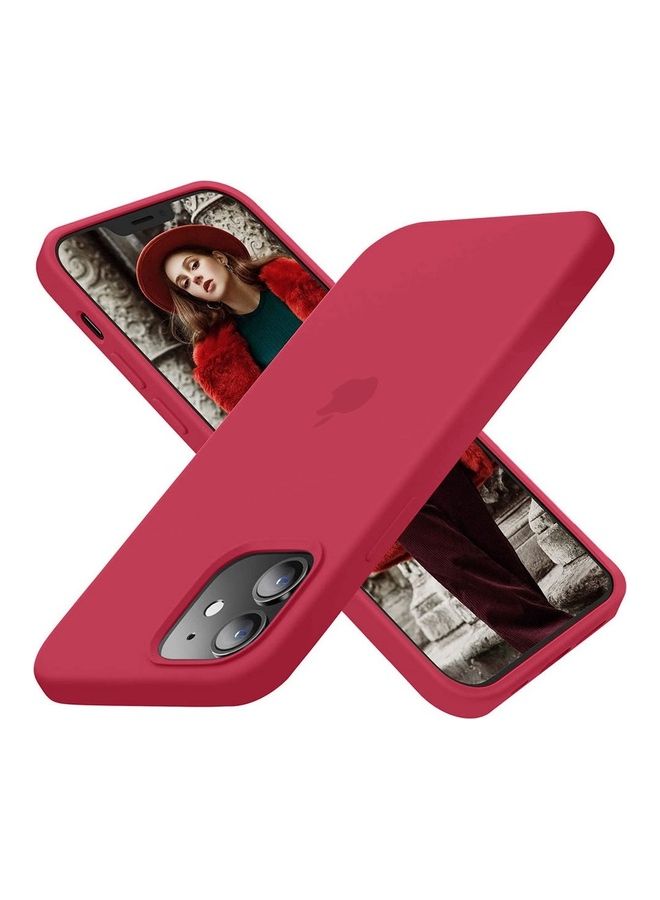 MARGOUN - 3Pack for iPhone 12 Pro and iPhone 12 Silicone Case Soft Slim Liquid Gel Silicone Shockproof Phone Cover Microfiber Lining Full Body Protection 6.1 inch Cherry/Light Pink/White - Image 1