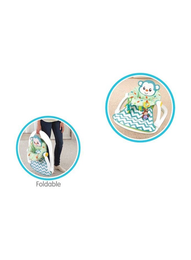 Baby love Sturdy, Comfortable, Portable Soft Fabrics Floor Seat With Light and Music - Multicolour  - Image 3