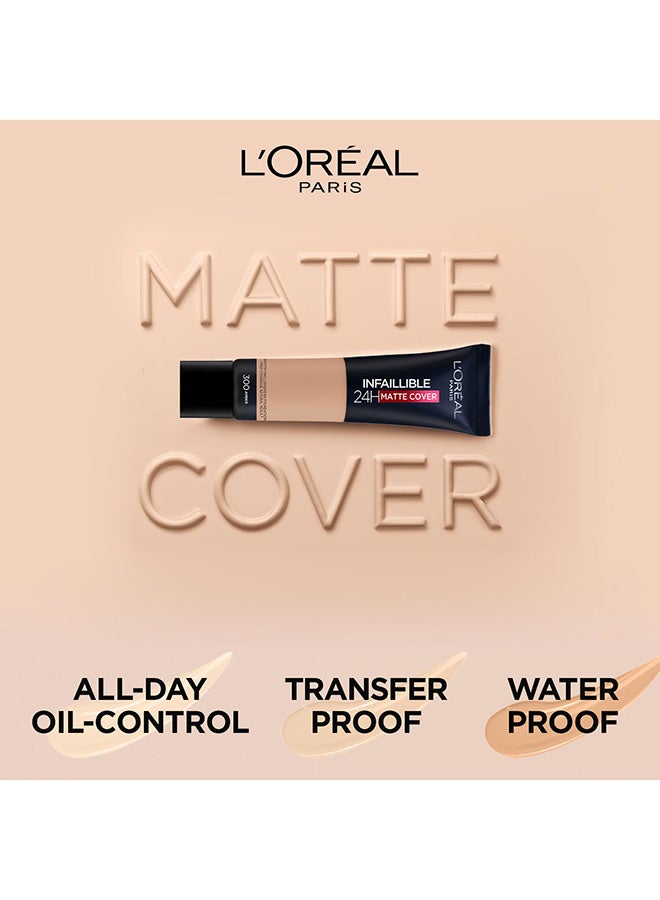 Infaillible 24H Matte Cover Foundation 25 Ivory -Oil Control,High Coverage Rose Ivory