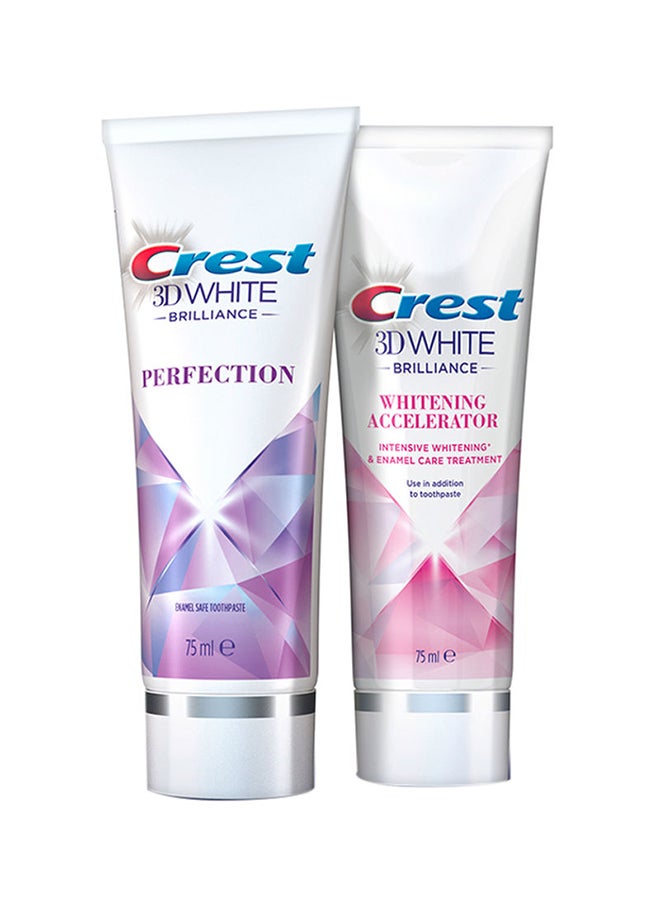 3D White Perfection With Acclerate Toothpaste, Pack Of 2 75ml