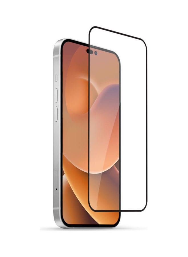 هايفن لاصقة حماية ديفندر للشاشة بحماية كاملة مقاس 6.1 من الزجاج المقوى بدرجة صلابة 9H ومقاومة للكسر والبكتيريا وبطبقة ضد البصمات بتركيب ذاتي مع أداة استخدام مرفقة لهاتف آيفون 14 برو شفاف - Image 1