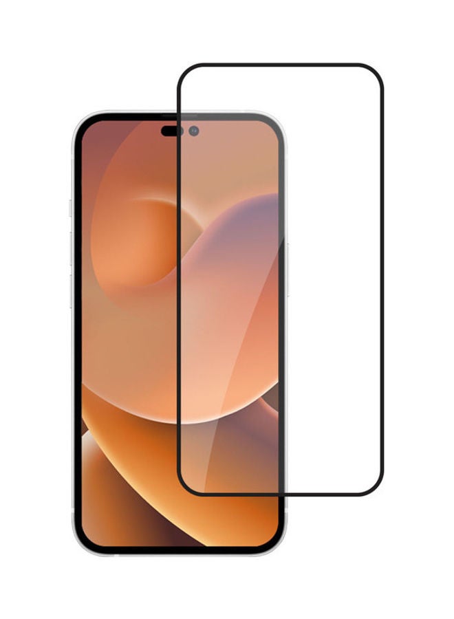 هايفن لاصقة حماية ديفندر للشاشة بحماية كاملة مقاس 6.1 من الزجاج المقوى بدرجة صلابة 9H ومقاومة للكسر والبكتيريا وبطبقة ضد البصمات بتركيب ذاتي مع أداة استخدام مرفقة لهاتف آيفون 14 برو شفاف - Image 3